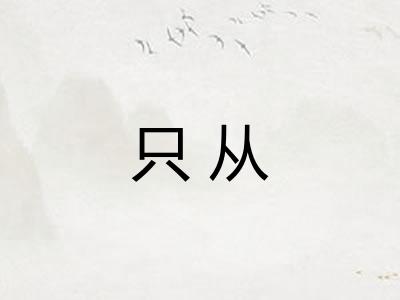 只从