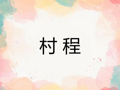 村程 村程