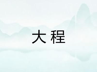 大程