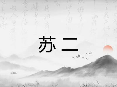 苏二