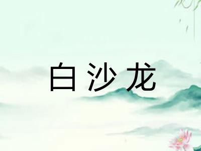 白沙龙