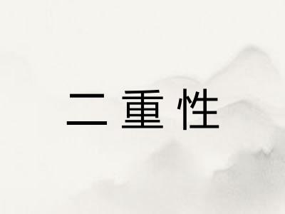 二重性 二重性
