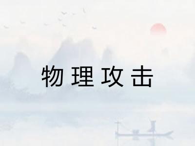 物理攻击 物理攻击