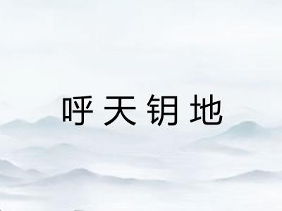 呼天钥地