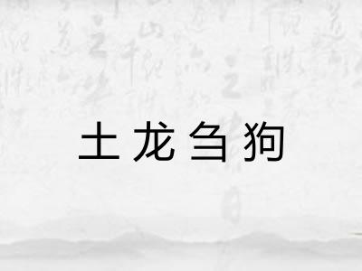 土龙刍狗 土龙刍狗