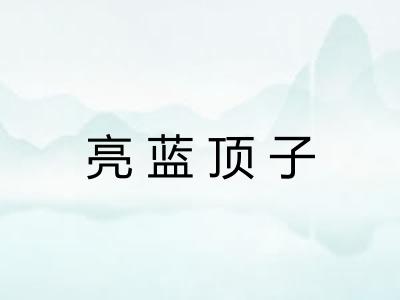 亮蓝顶子 亮蓝顶子