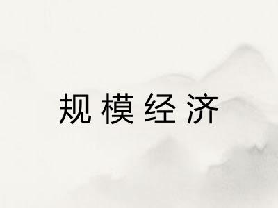 规模经济