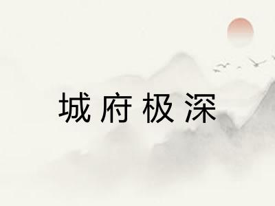 城府极深 城府极深